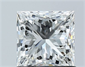 Natural Diamond 1.05 Carats, Princess with  Cut, H Color, VS1 Clarity and Certified by GIA