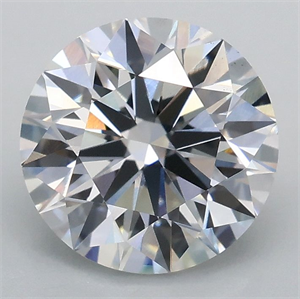 Picture of Lab Grown Diamond 2.01 Carats, Round with Ideal Cut, E Color, VS1 Clarity and Certified by IGI