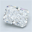Natural Diamond 3.03 Carats, Radiant with  Cut, D Color, VS2 Clarity and Certified by GIA