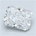 Natural Diamond 3.03 Carats, Radiant with  Cut, D Color, VS2 Clarity and Certified by GIA