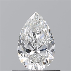 Picture of Natural Diamond 0.53 Carats, Pear with  Cut, F Color, VVS1 Clarity and Certified by GIA