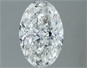 Natural Diamond 1.30 Carats, Oval with  Cut, G Color, SI2 Clarity and Certified by GIA