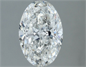 Natural Diamond 1.30 Carats, Oval with  Cut, G Color, SI2 Clarity and Certified by GIA