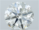 Diamante Natural 3.03 quilates, Redondo , Color K, claridad SI2 y certificado GIA