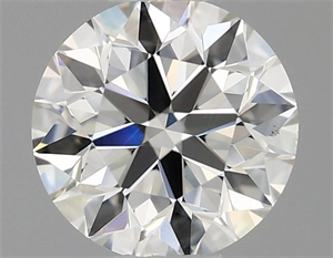 Picture of Natural Diamond 0.41 Carats, Round with Excellent Cut, K Color, VS2 Clarity and Certified by GIA