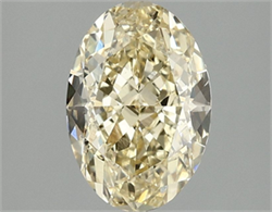 Picture of Lab Grown Diamond 2.05 Carats, Oval with  Cut, Fancy Vivid Yellow Color, VS2 Clarity and Certified by IGI