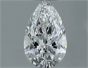Natural Diamond 0.61 Carats, Pear with  Cut, E Color, VS2 Clarity and Certified by GIA