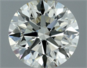 Natural Diamond 0.72 Carats, Round with Excellent Cut, K Color, VVS2 Clarity and Certified by IGI