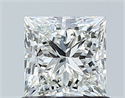 Natural Diamond 1.01 Carats, Princess with  Cut, I Color, VS1 Clarity and Certified by GIA