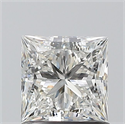 Natural Diamond 1.01 Carats, Princess with  Cut, H Color, SI2 Clarity and Certified by GIA
