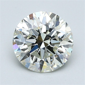 Picture of Natural Diamond 1.50 Carats, Round with Excellent Cut, L Color, SI1 Clarity and Certified by GIA