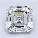 Natural Diamond 2.20 Carats, Asscher with  Cut, E Color, VS2 Clarity and Certified by GIA