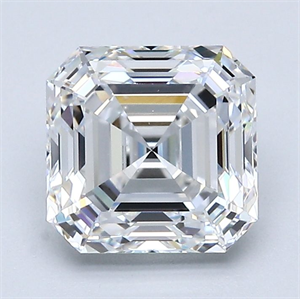 Picture of Natural Diamond 2.20 Carats, Asscher with  Cut, E Color, VS2 Clarity and Certified by GIA