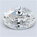 Natural Diamond 3.51 Carats, Oval with  Cut, G Color, SI1 Clarity and Certified by GIA