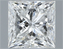 Natural Diamond 0.52 Carats, Princess with  Cut, H Color, SI1 Clarity and Certified by GIA