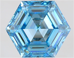 Picture of Lab Grown Diamond 3.06 Carats, HEXAGONAL with  Cut, Fancy Vivid Blue Color, VVS2 Clarity and Certified by IGI