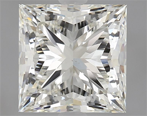 Picture of Natural Diamond 2.50 Carats, Princess with  Cut, K Color, VS2 Clarity and Certified by GIA