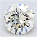 Natural Diamond 2.50 Carats, Round with Excellent Cut, L Color, VS1 Clarity and Certified by HRD