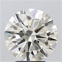 Natural Diamond 4.00 Carats, Round with Excellent Cut, J Color, VS1 Clarity and Certified by IGI