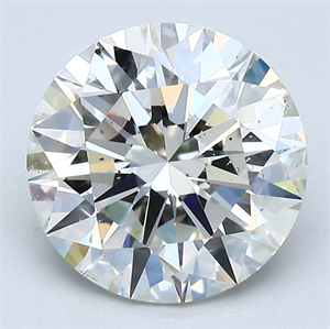 Picture of Natural Diamond 3.01 Carats, Round with Excellent Cut, J Color, SI1 Clarity and Certified by GIA