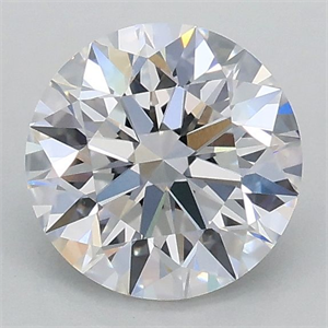 Picture of Lab Grown Diamond 1.02 Carats, Round with Excellent Cut, D Color, VVS2 Clarity and Certified by IGI