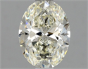 Natural Diamond 1.00 Carats, Oval with  Cut, K Color, SI1 Clarity and Certified by GIA