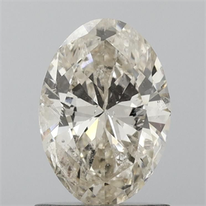 Picture of Natural Diamond 1.04 Carats, Oval with  Cut, K Color, I1 Clarity and Certified by IGI