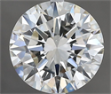 Natural Diamond 3.01 Carats, Round with Excellent Cut, G Color, VS2 Clarity and Certified by GIA