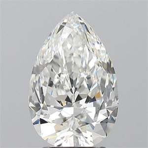 Picture of Natural Diamond 3.01 Carats, Pear with  Cut, G Color, VS2 Clarity and Certified by GIA