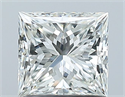 Natural Diamond 1.01 Carats, Princess with  Cut, I Color, VS1 Clarity and Certified by GIA