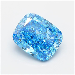 Picture of Lab Grown Diamond 1.72 Carats, CUSHION MODIFIED with  Cut, Fancy Vivid Blue Color, VS1 Clarity and Certified by IGI