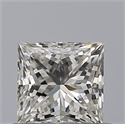 Natural Diamond 0.53 Carats, Princess with  Cut, G Color, VVS1 Clarity and Certified by IGI