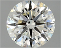 Natural Diamond 0.91 Carats, Round with Excellent Cut, K Color, SI1 Clarity and Certified by GIA