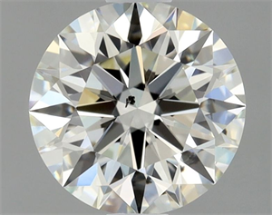 Picture of Natural Diamond 0.91 Carats, Round with Excellent Cut, K Color, SI1 Clarity and Certified by GIA