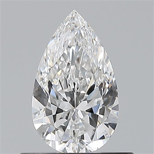 Picture of Natural Diamond 0.55 Carats, Pear with  Cut, E Color, VVS1 Clarity and Certified by GIA