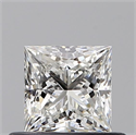 Natural Diamond 0.50 Carats, Princess with  Cut, F Color, VS2 Clarity and Certified by GIA