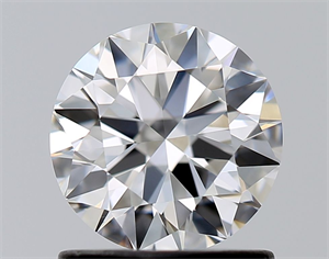 Picture of Natural Diamond 1.02 Carats, Round with Excellent Cut, E Color, IF Clarity and Certified by GIA