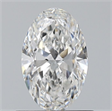 Natural Diamond 0.70 Carats, Oval with  Cut, F Color, VVS2 Clarity and Certified by GIA