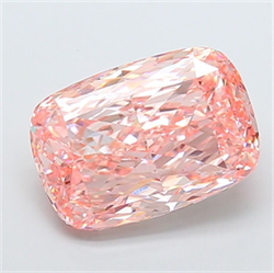 Picture of Lab Grown Diamond 10.30 Carats, CUSHION MODIFIED with  Cut, Fancy Vivid Pink Color, VS1 Clarity and Certified by IGI