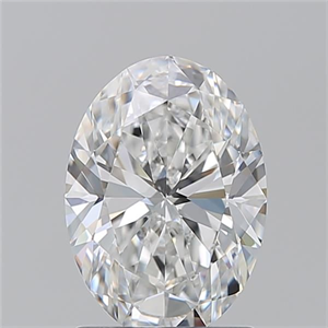 Picture of Natural Diamond 1.70 Carats, Oval with  Cut, F Color, IF Clarity and Certified by GIA