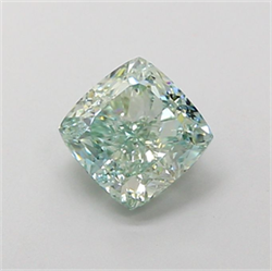 Picture of Lab Grown Diamond 1.40 Carats, CUSHION MODIFIED with  Cut, Fancy Intense Green Color, VVS1 Clarity and Certified by IGI