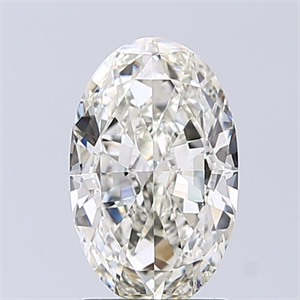Foto Diamante Natural 1.50 quilates, Ovalado , Color J, claridad SI1 y certificado GIA de