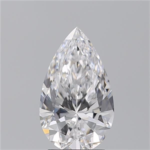 Picture of Natural Diamond 2.02 Carats, Pear with  Cut, D Color, IF Clarity and Certified by GIA