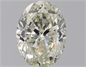 Natural Diamond 0.90 Carats, Oval with  Cut, K Color, SI2 Clarity and Certified by GIA