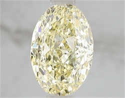 Picture of Lab Grown Diamond 2.01 Carats, Oval with  Cut, Fancy Intense Yellow Color, VS1 Clarity and Certified by IGI