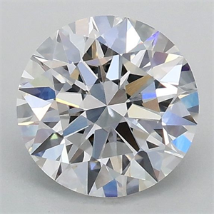 Picture of Lab Grown Diamond 1.02 Carats, Round with Ideal Cut, D Color, VVS2 Clarity and Certified by IGI