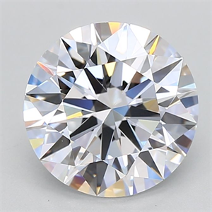 Picture of Lab Grown Diamond 3.03 Carats, Round with Excellent Cut, D Color, VVS2 Clarity and Certified by GIA