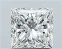 Natural Diamond 1.00 Carats, Princess with  Cut, H Color, IF Clarity and Certified by GIA