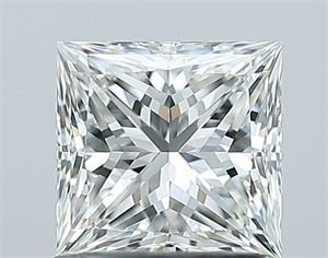 Picture of Natural Diamond 1.00 Carats, Princess with  Cut, H Color, IF Clarity and Certified by GIA