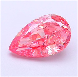 Picture of Lab Grown Diamond 1.67 Carats, Pear with  Cut, Fancy Vivid Pink Color, VS1 Clarity and Certified by IGI